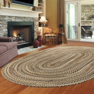 How to warm up a room?  With a braided rug!