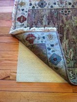 Non-slip rug pads will keep your smaller rugs in place.  Prevent dangerous falls, and protect yourself with a non-slip rug pad.