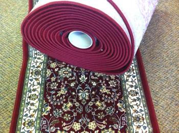Oriental style roll runner sold by the foot.