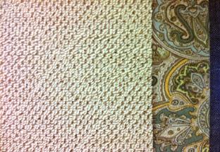 Sisal rug with fabric border.