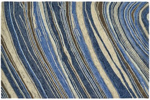 Agate rug in color blue.